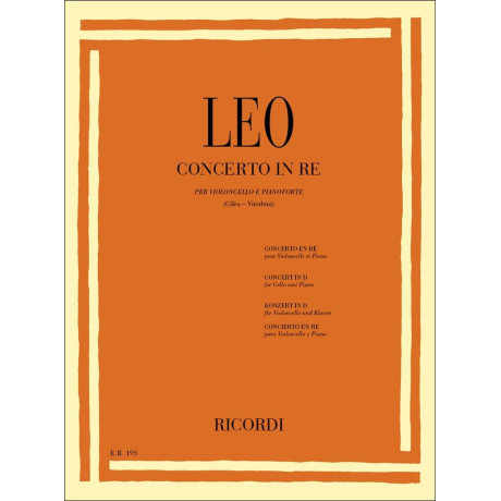 Leo - Concerto in Re per Violoncello e Piano