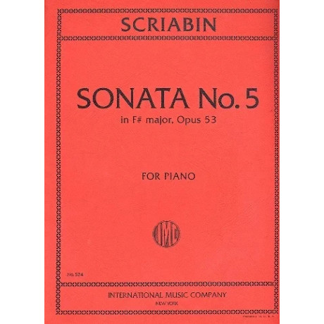 Scriabin -  Sonata N. 5 Op. 53 in Fa Diesis Maggiore per Pianoforte