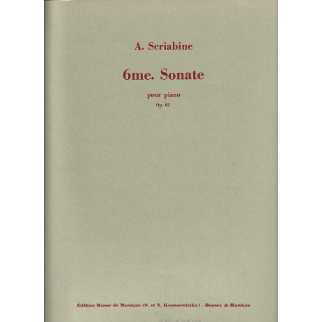 Scriabin -  Sonata N. 6 Op. 62  per Pianoforte