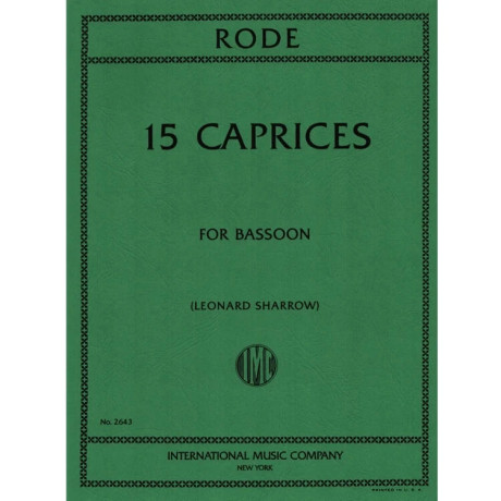 Rode - 15 Capricci per Fagotto