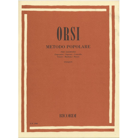 Orsi - Metodo Popolare Per Saxofono