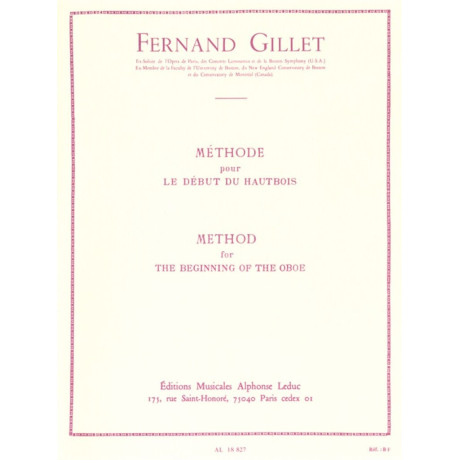 Gillet - Metodo per Oboe per Debuttanti