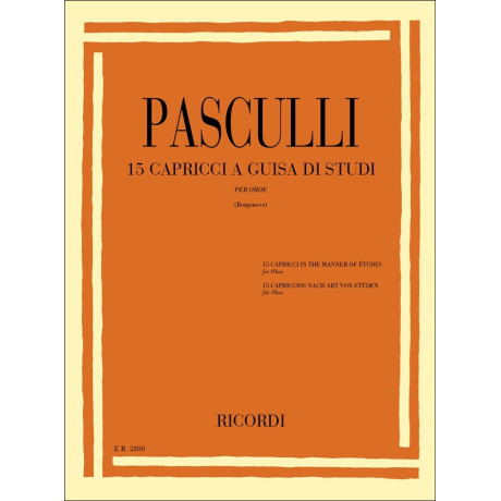 Pasculli - 15 Capricci a Guisa di Studi per Oboe