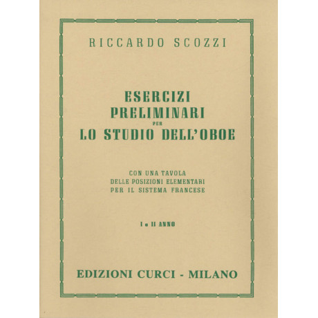 Scozzi - Esercizi Preliminari per lo Studio dell'Oboe