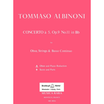 Albinoni - Concerto a 5 Op.9 N.11 in Sib per Oboe e Pf.