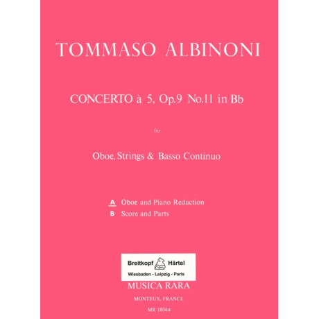 Albinoni - Concerto a 5 Op.9 N.11 in Sib per Oboe e Pf.