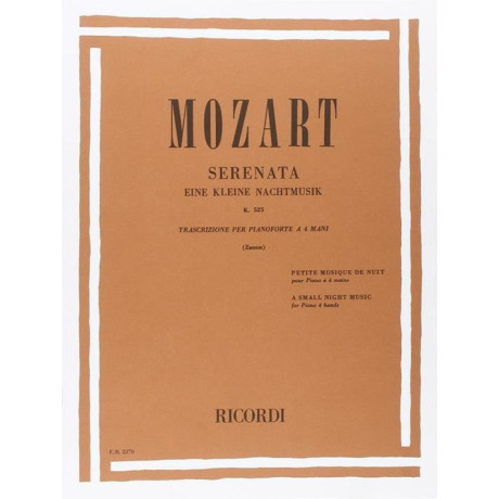 Mozart - Serenate Per Archi: Kv 525 In Sol per Piano a 4 Mani