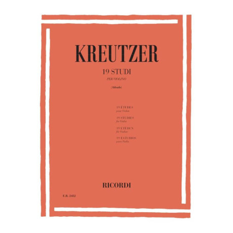 Kreutzer 19 Studi Per Violino
