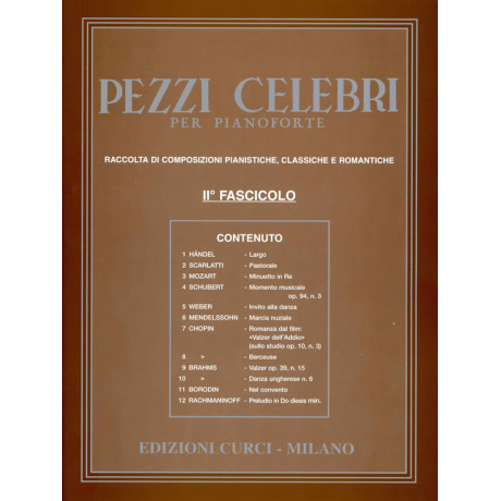 Pezzi celebri Fascicolo 2 Per Pianoforte
