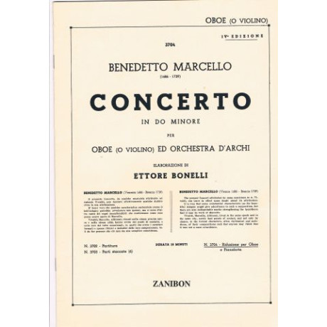 Marcello - Concerto in Do Minore per Oboe e Piano