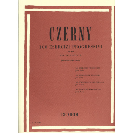 Czerny - 100 Esercizi Progressivi Op. 139 per Pianoforte