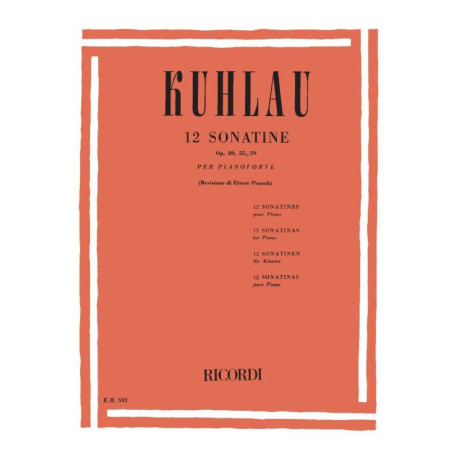 Kuhlau - 12 Sonatine Op.20 Op.55 Op.59 Per Pianoforte