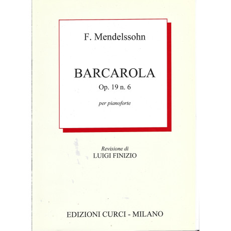 Mendelssohn - Barcarola veneziana op. 19, n. 6 Per Pianoforte