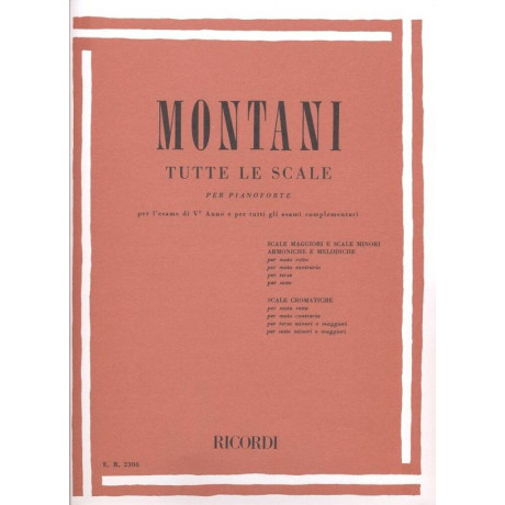 Montani - Tutte Le Scale Per Pianoforte