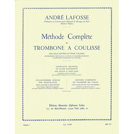 Lafosse - Metodo Completo per Trombone a Coulisse 1°