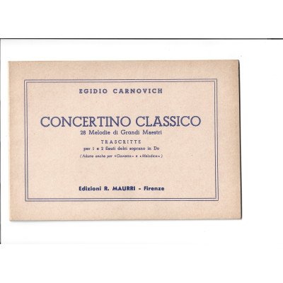 Carnovich - Concertino classico 28 Melodie Per Flauto Dolce