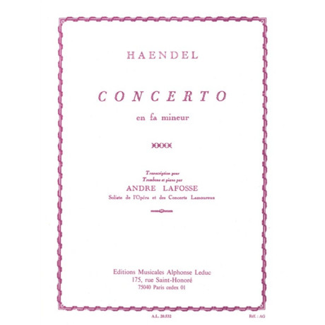 Haendel - Concerto in Fa Minore per Trombone e Piano