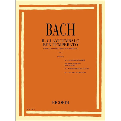 Bach - Il clavicembalo ben temperato - Libro  I (BWV 846-869)