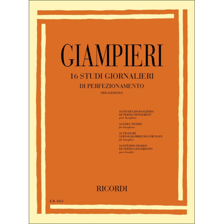 Giampieri - 16 Studi giornalieri di Perfezionamento Sax