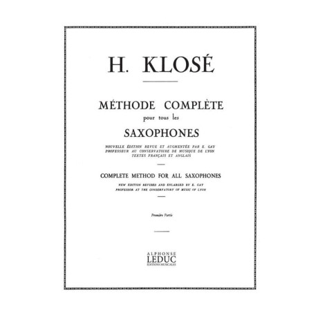 Klosè - Metodo Completo per Saxofono 1°