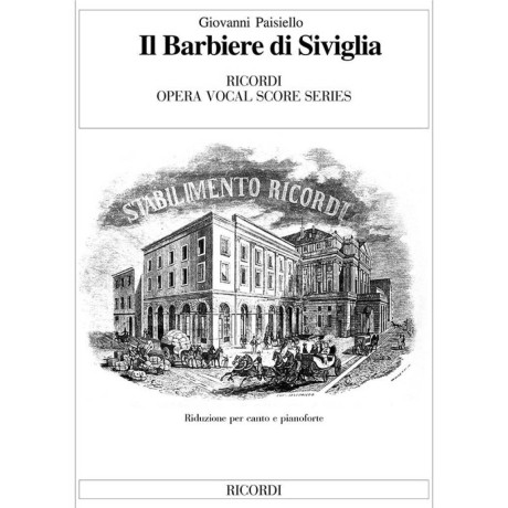 Paisiello - Il barbiere di Siviglia Per Canto e Pianoforte
