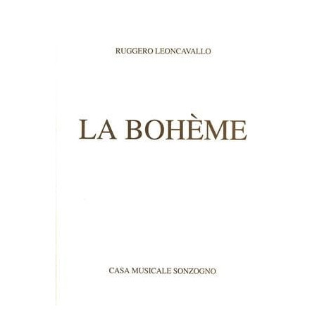 Leoncavallo - La Bohème Per Canto e Pianoforte