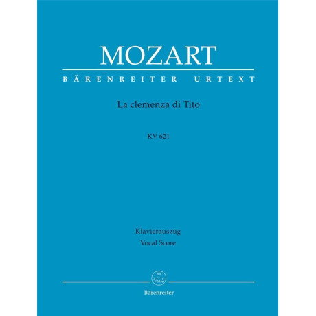 Mozart - La Clemenza di Tito Per Canto e Pianoforte