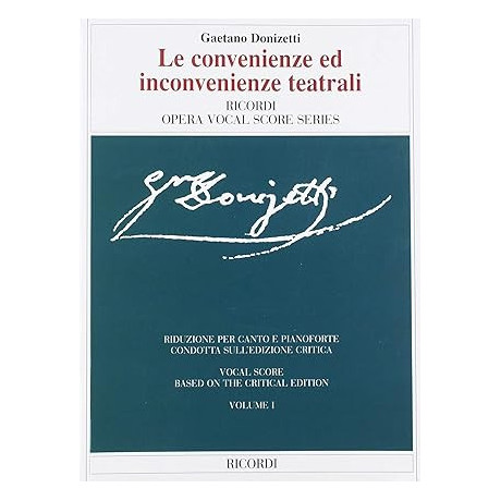 Donizetti - Le convenienze ed inconvenienze teatrali Per Canto e Pianoforte