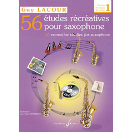 Lacour - 56 Studi Ricreativi per Saxofone Vol.1 con CD
