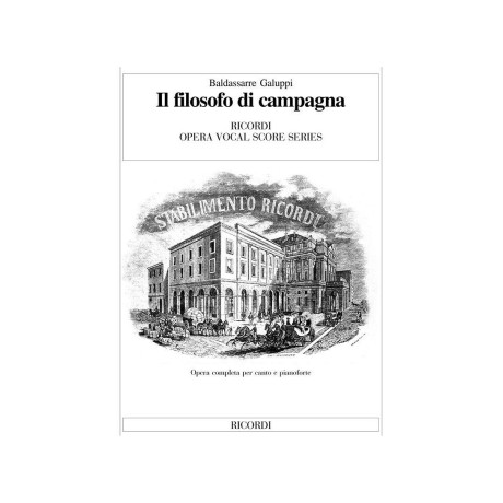 Galuppi - Il filosofo di campagna Per Canto e Pianoforte