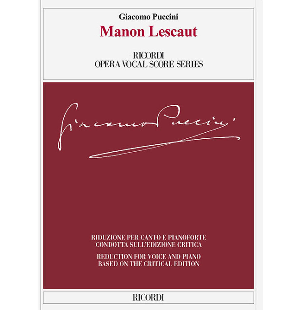 Puccini - Manon Lescaut Per Canto e Pianoforte Puccini - Manon Lescaut Per Canto e Pianoforte