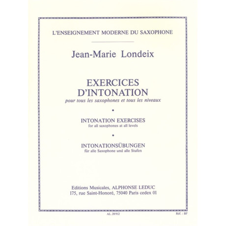 Londeix - Esercizi  di Intonazione per Saxofone
