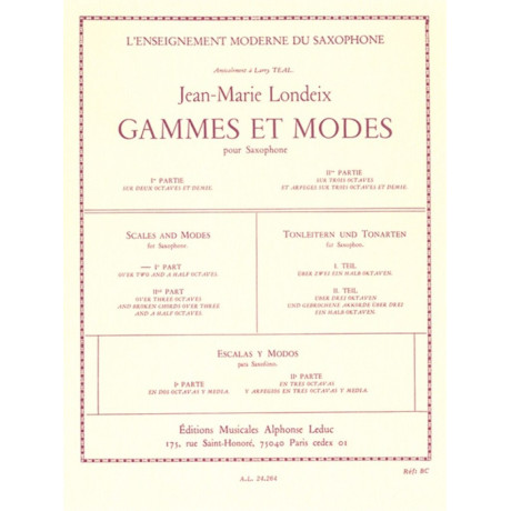 Londeix - Gammes et Modes pour Saxophone 1°