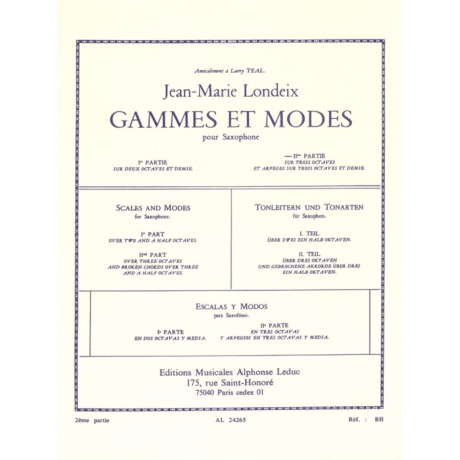 Londeix - Gammes et Modes pour Saxophone 2°