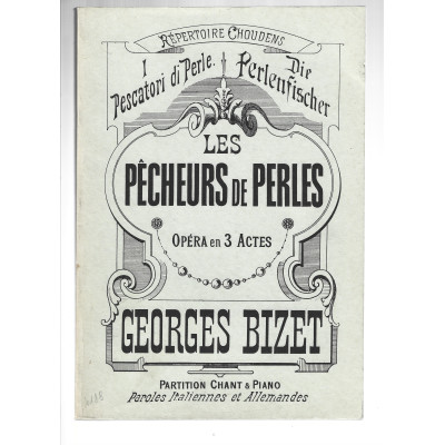 Bizet - Les Pêcheurs De Perles Per Canto e Pianoforte
