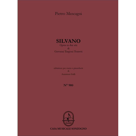Mascagni - Silvano Per Canto e Pianoforte