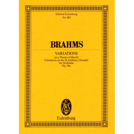 Brahms - Variations On A Theme Of Haydn Op 56a Pocket Score