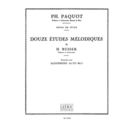 Paquot - 12 Studi Melodici per Sax Alto Mib