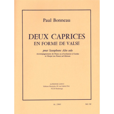 Bonneau - 2 Capricci in Forma di Valzer per Sax alto e Pf.