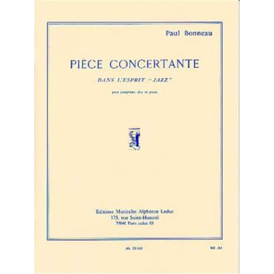 Bonneau - Pezzo Concertante per Sax Alto e Piano