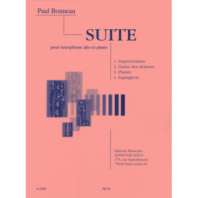 Bonneau - Suite per Sax Alto e Piano