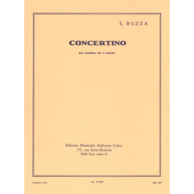 Bozza - Concertino per Sax Alto e Piano