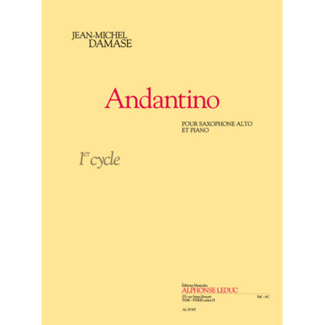 Damase - Andantino per Sax Alto e Piano