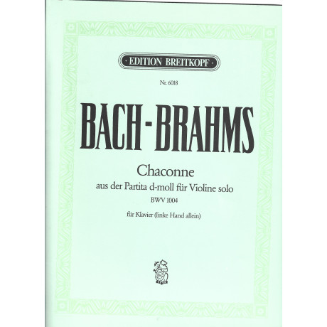 Bach-Brahms - Chaconne (BWV 1004) for Piano