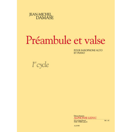 Damase -Preambolo e Valzer per Sax Alto e Piano