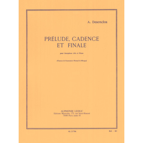Desenclos - Preludio Cadenze e Finale per Sax Alto e Pf.