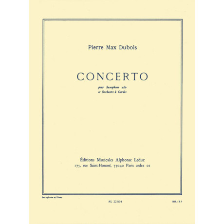 Dubois - Concerto per Sax Alto e Piano