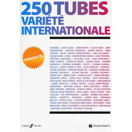 250 tubes variété internationale Testi e Accordi