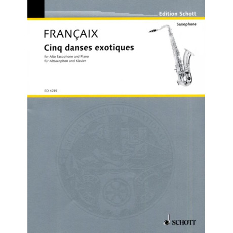 Francaix - 5 Danze Esotiche per Sax Alto e Piano