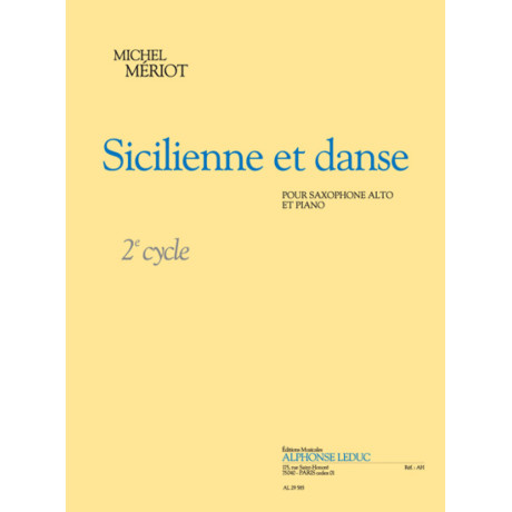 Meriot - Siciliana e Danza per Sax Alto e Piano